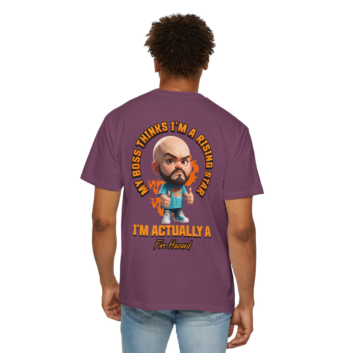 Corporate Damage™ - BPD - Funny Office Humor T-Shirt | My Boss Thinks I'm A Rising Star I'm Actually A Fire Hazard Graphic Tee | Sarcastic Workplace Joke Shirt