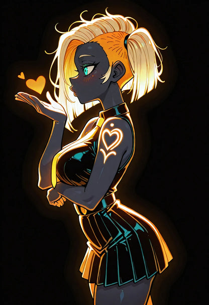 Épisode 4 - C-18 - Modèle d'art vectoriel Dragon Ball Z | Téléchargement Adobe Illustrator
