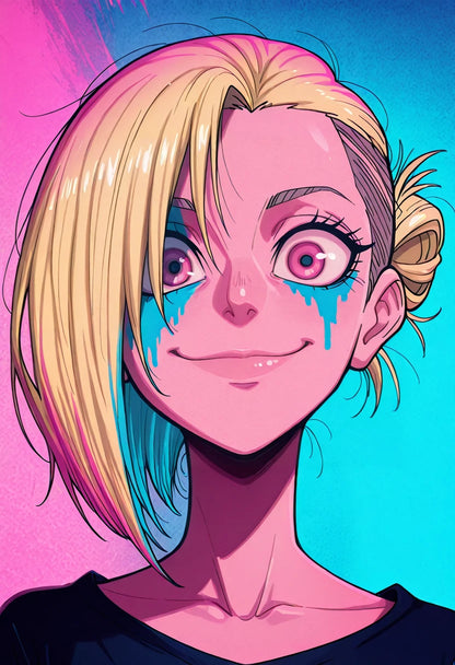 Épisode 4 - C-18 - Modèle d'art vectoriel Dragon Ball Z | Téléchargement Adobe Illustrator