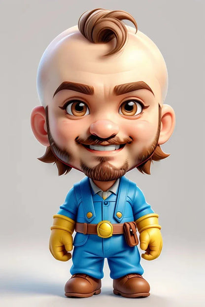 Custom A.I. Art personalized character design featuring cartoon style.