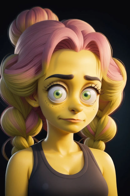 Digitalized Arts Yellow Skin - Professional 3D Matt Groening Style Animation LoRA Pack