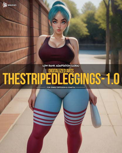 DigitalizedArts StripedLeggings - Professional Apparel & Pattern Overlay LoRA