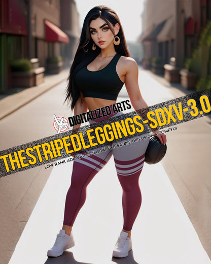 DigitalizedArts StripedLeggings - Professional Apparel & Pattern Overlay LoRA