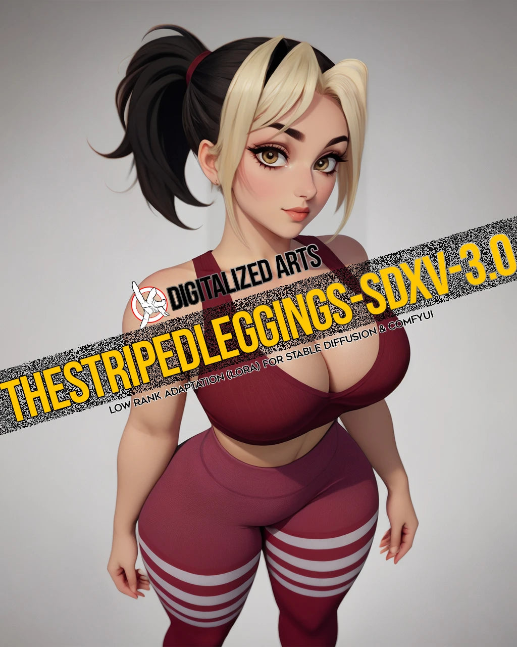 DigitalizedArts StripedLeggings - Professional Apparel & Pattern Overlay LoRA