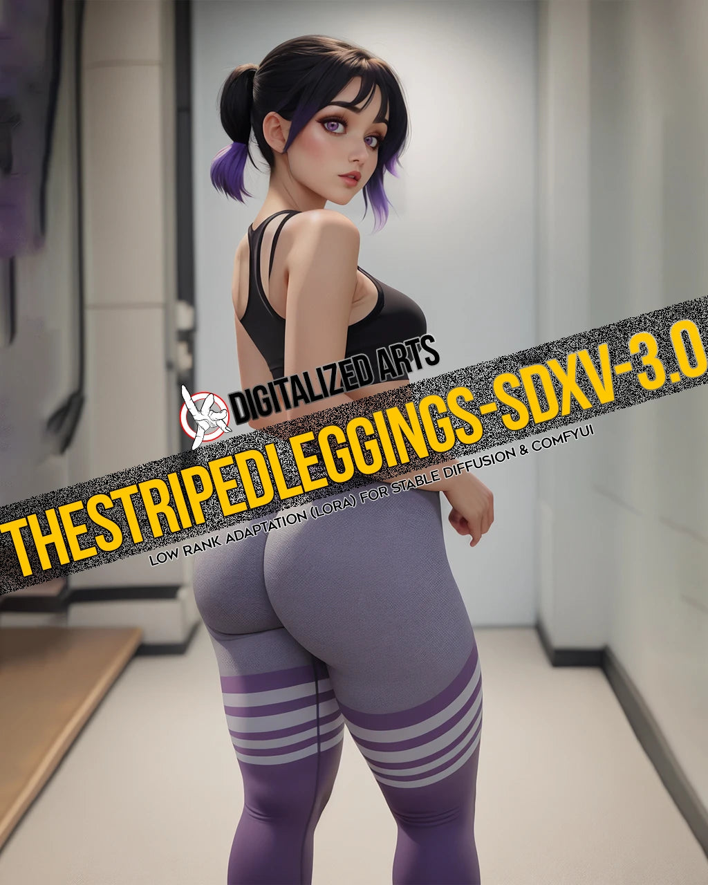 DigitalizedArts StripedLeggings - Professional Apparel & Pattern Overlay LoRA