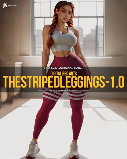 DigitalizedArts StripedLeggings - Professional Apparel & Pattern Overlay LoRA