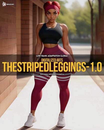 DigitalizedArts StripedLeggings - Professional Apparel & Pattern Overlay LoRA