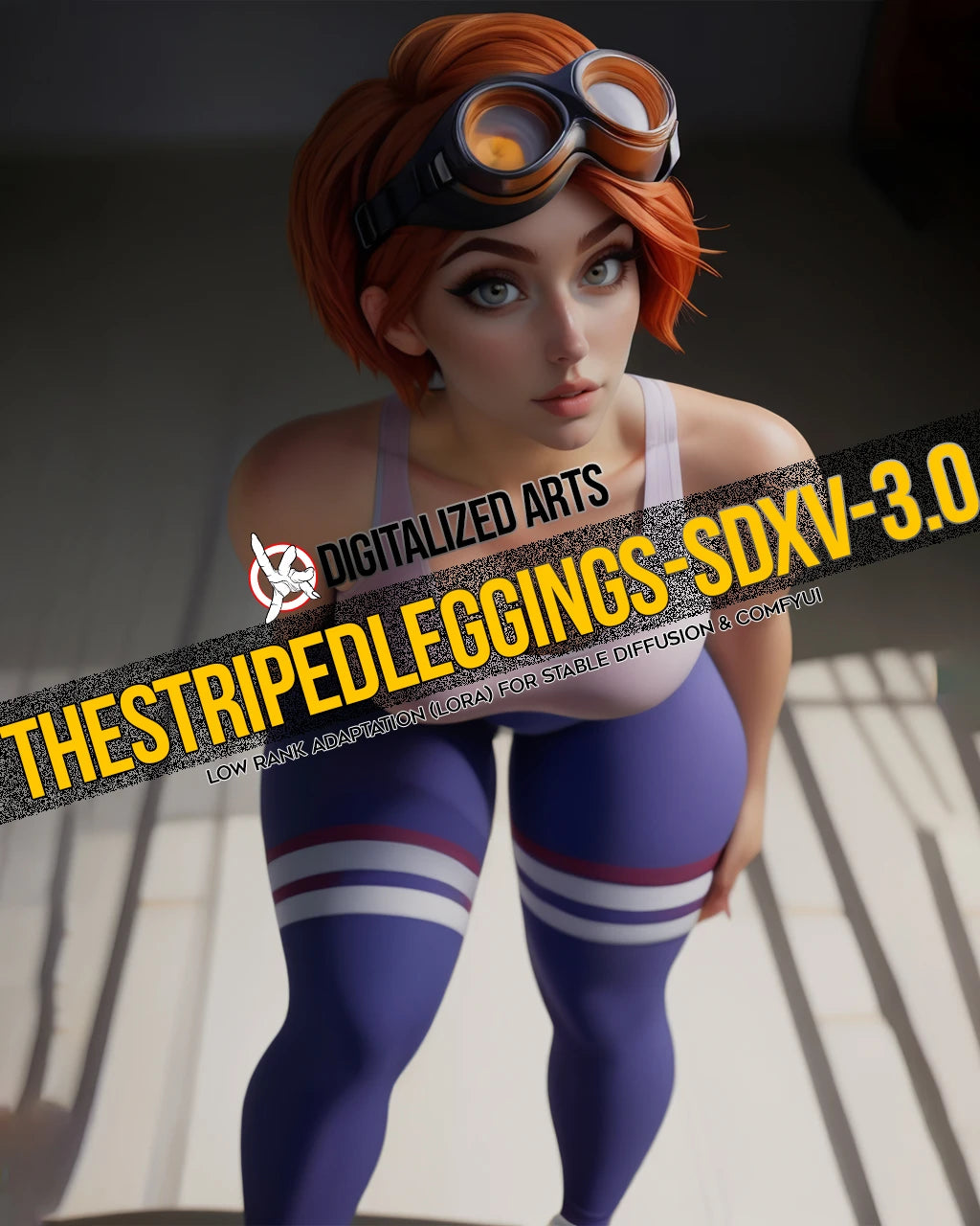 DigitalizedArts StripedLeggings - Professional Apparel & Pattern Overlay LoRA