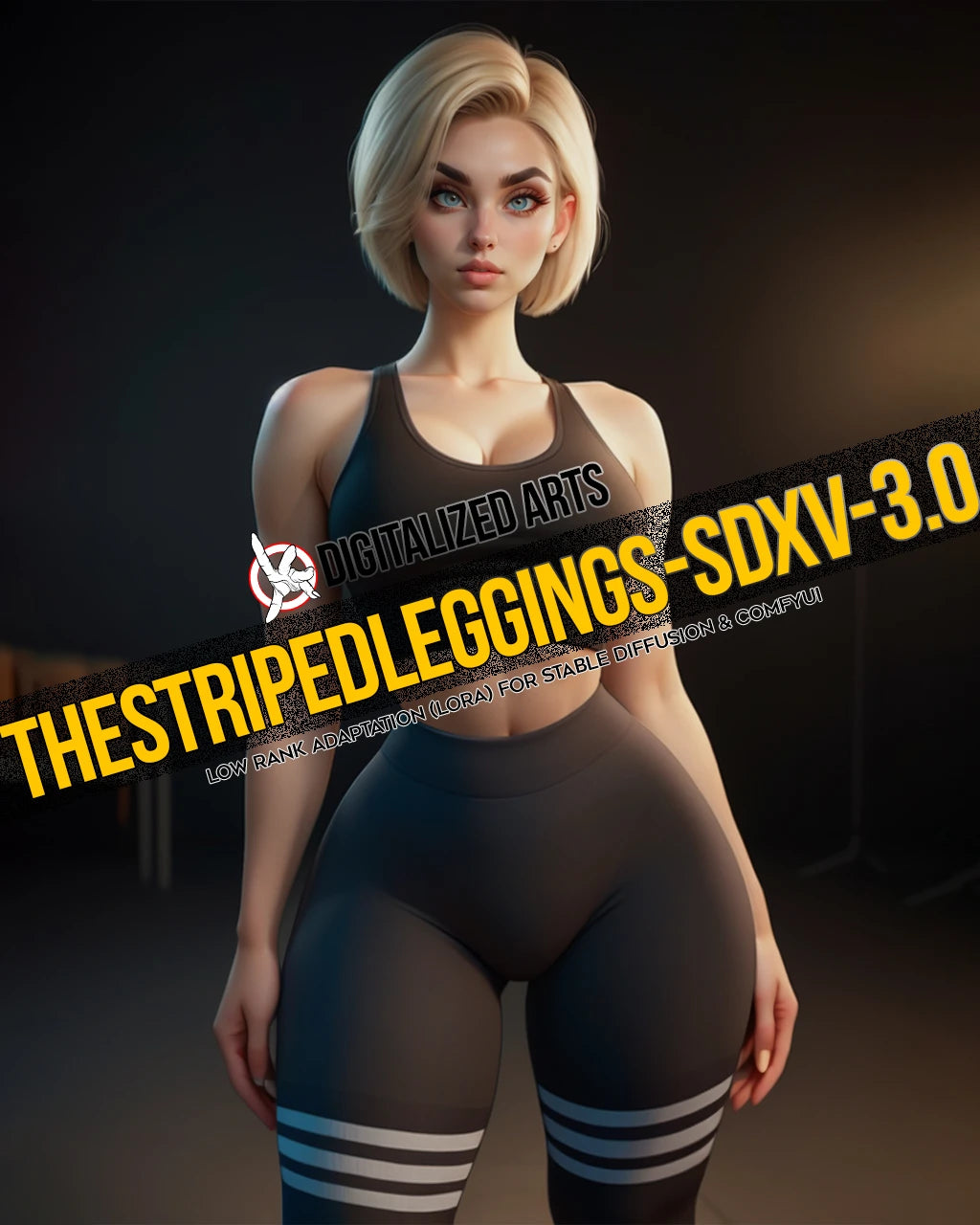 DigitalizedArts StripedLeggings - Professional Apparel & Pattern Overlay LoRA