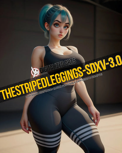 DigitalizedArts StripedLeggings - Professional Apparel & Pattern Overlay LoRA