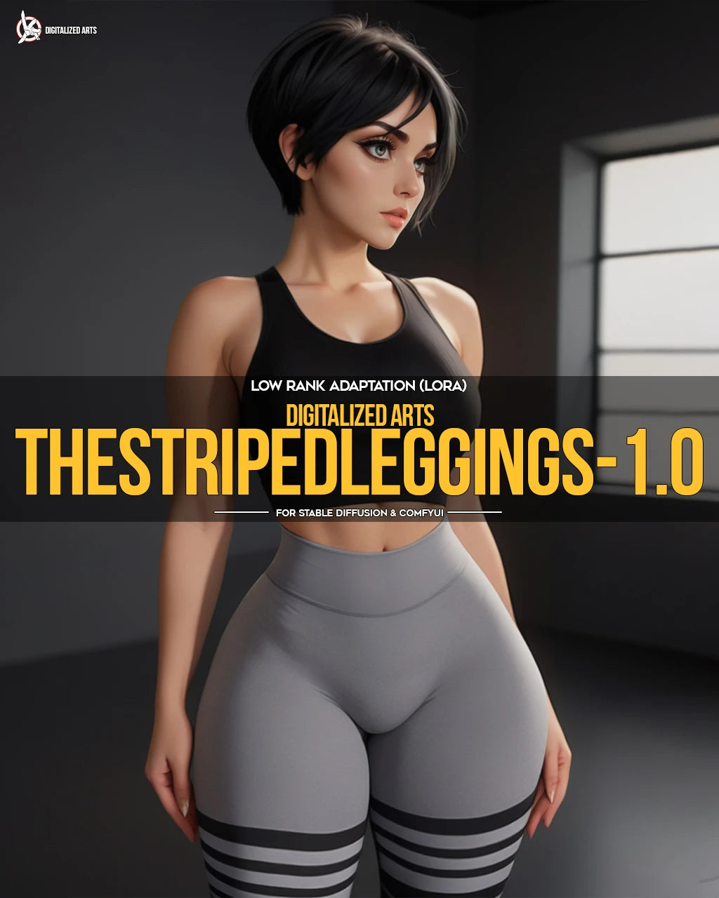 DigitalizedArts StripedLeggings - Professional Apparel & Pattern Overlay LoRA