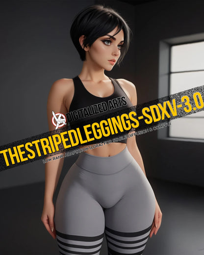 DigitalizedArts StripedLeggings - Professional Apparel & Pattern Overlay LoRA