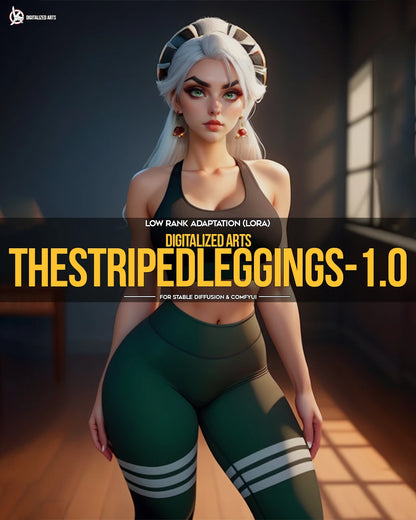 DigitalizedArts StripedLeggings - Professional Apparel & Pattern Overlay LoRA