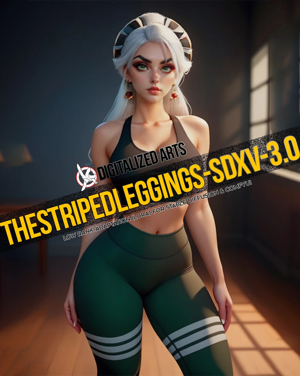 DigitalizedArts StripedLeggings - Professional Apparel & Pattern Overlay LoRA