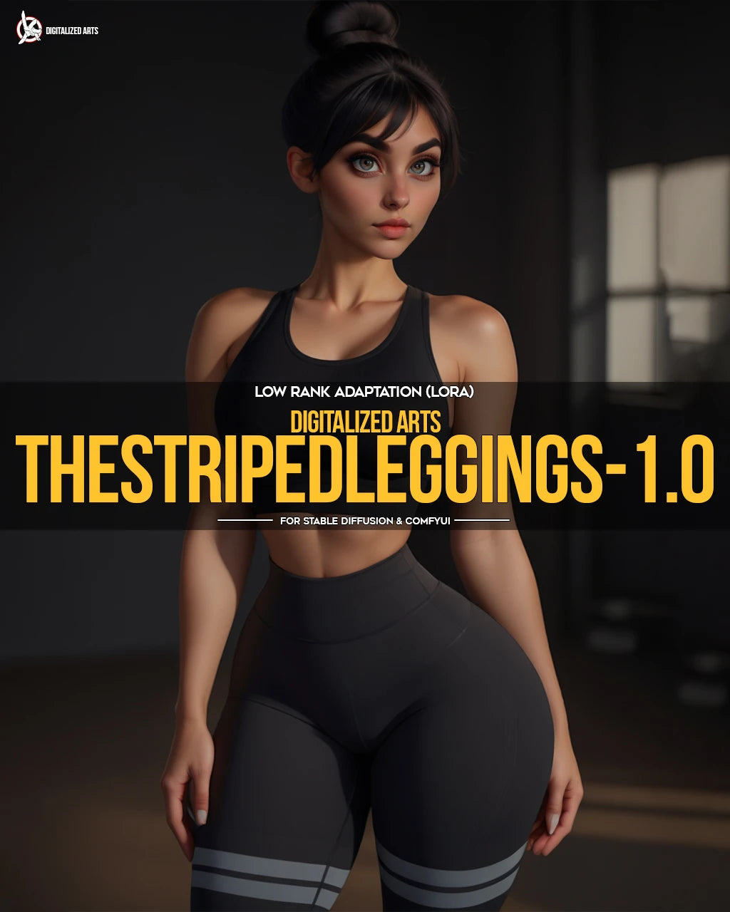 DigitalizedArts StripedLeggings - Professional Apparel & Pattern Overlay LoRA