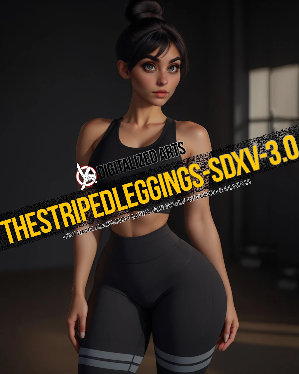 DigitalizedArts StripedLeggings - Professional Apparel & Pattern Overlay LoRA