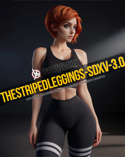 DigitalizedArts StripedLeggings - Professional Apparel & Pattern Overlay LoRA