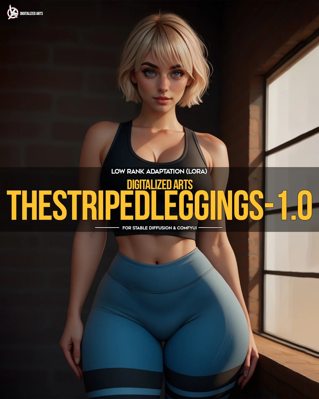 DigitalizedArts StripedLeggings - Professional Apparel & Pattern Overlay LoRA