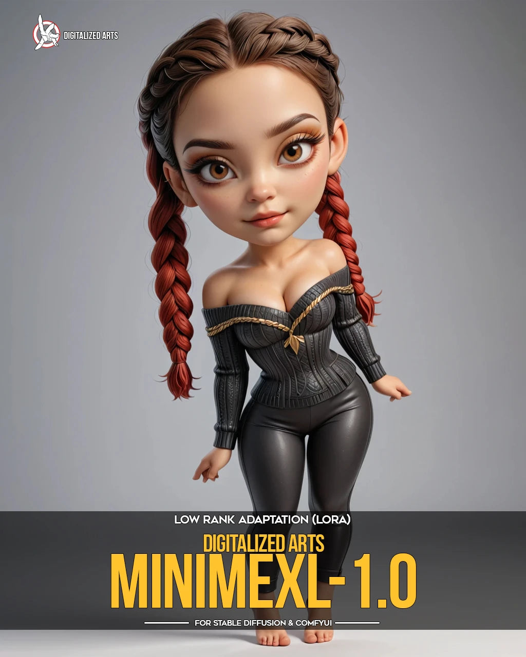 Digitalized Arts MiniMe - Professional 3D Chibi & Miniature Stylized Character LoRA Pack