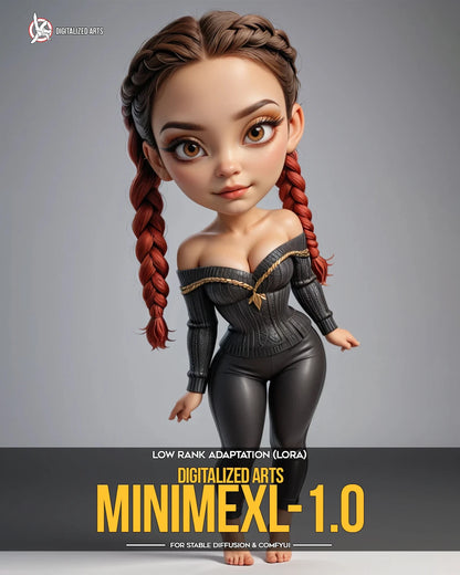 Digitalized Arts MiniMe - Professional 3D Chibi & Miniature Stylized Character LoRA Pack
