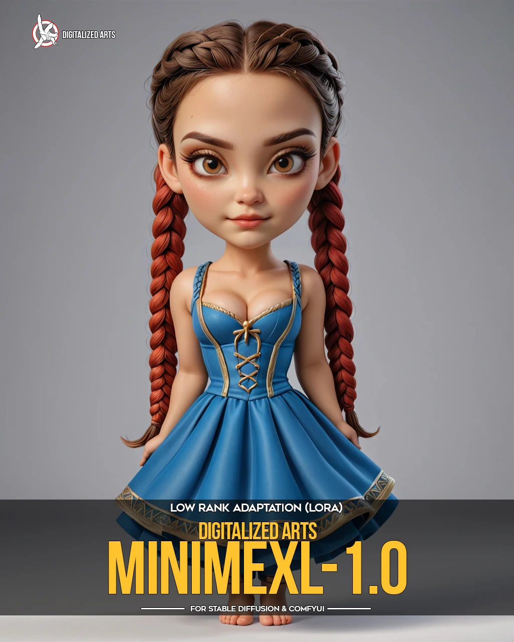 Digitalized Arts MiniMe - Professional 3D Chibi & Miniature Stylized Character LoRA Pack