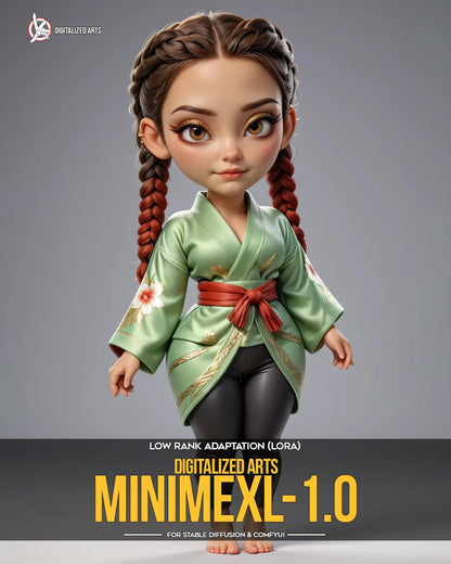 Digitalized Arts MiniMe - Professional 3D Chibi & Miniature Stylized Character LoRA Pack