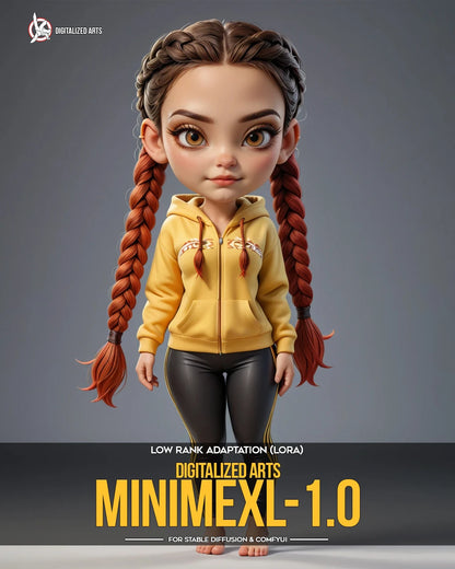 Digitalized Arts MiniMe - Professional 3D Chibi & Miniature Stylized Character LoRA Pack