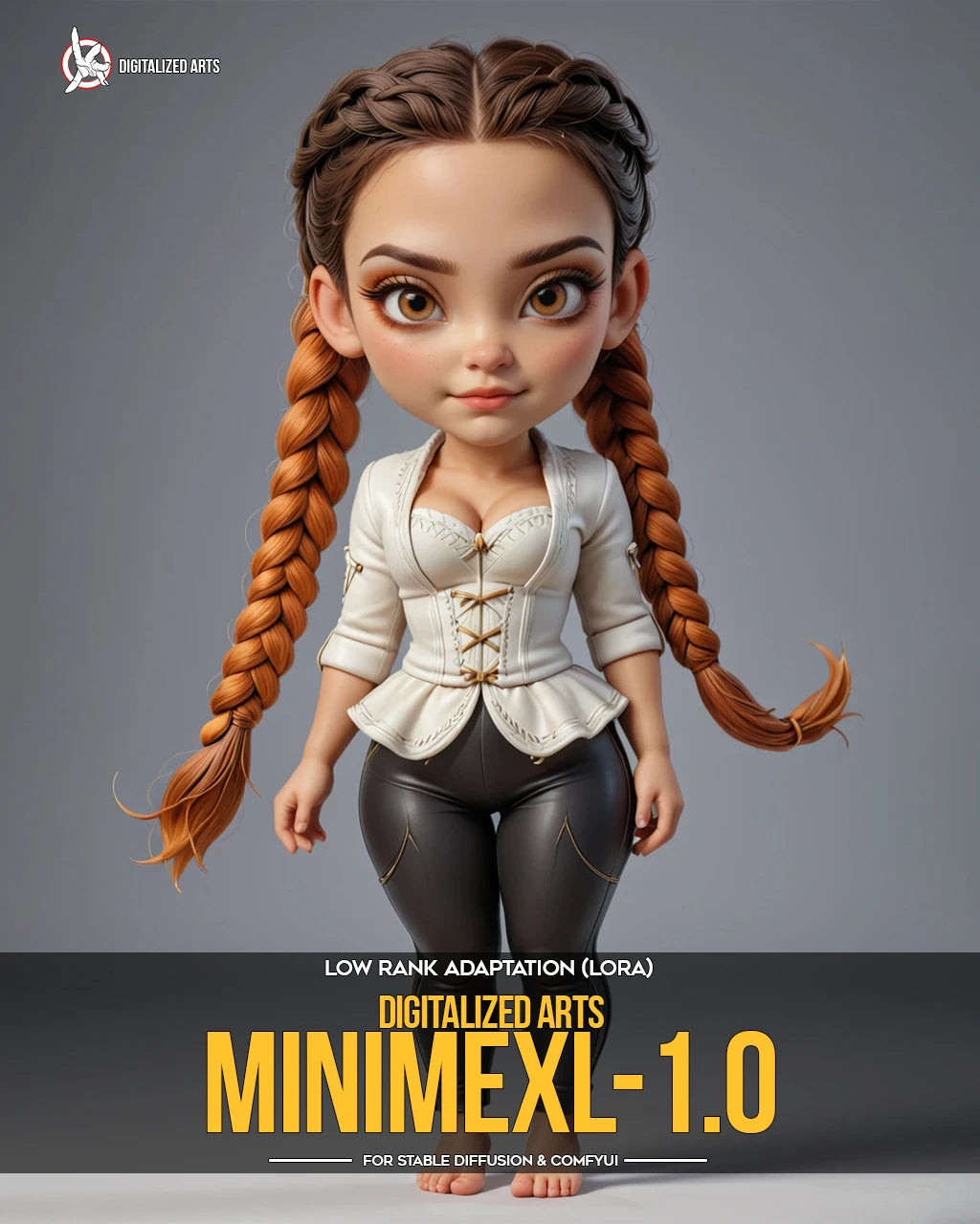 Digitalized Arts MiniMe - Professional 3D Chibi & Miniature Stylized Character LoRA Pack