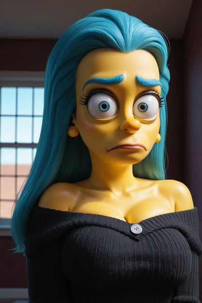 Digitalized Arts Yellow Skin - Professional 3D Matt Groening Style Animation LoRA Pack