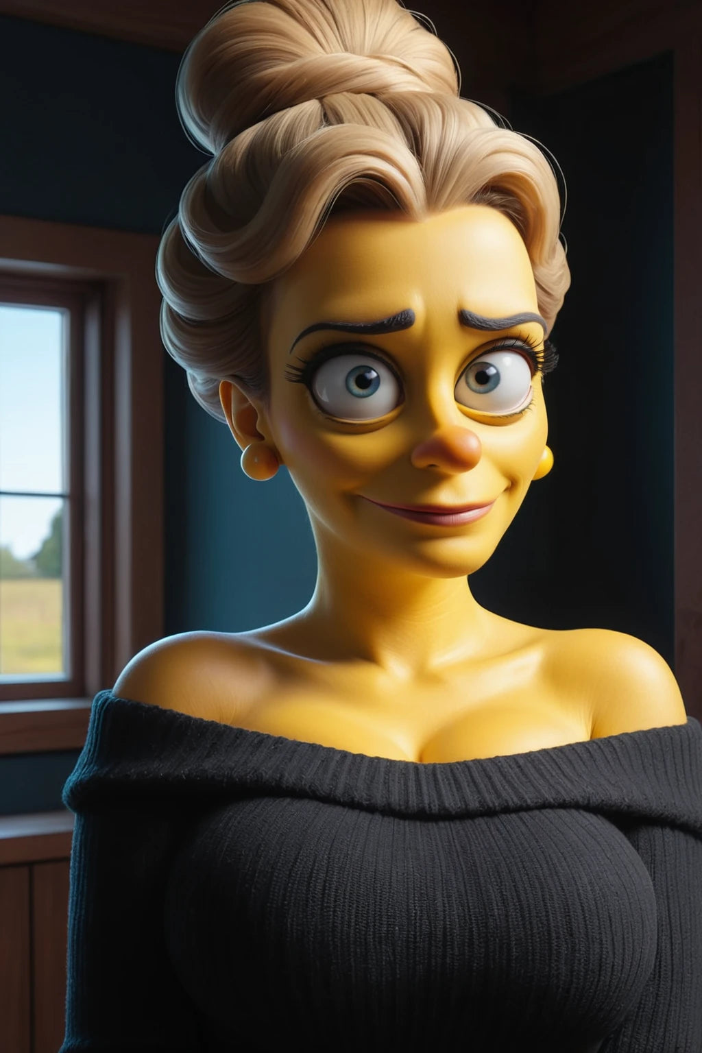 Digitalized Arts Yellow Skin - Professional 3D Matt Groening Style Animation LoRA Pack