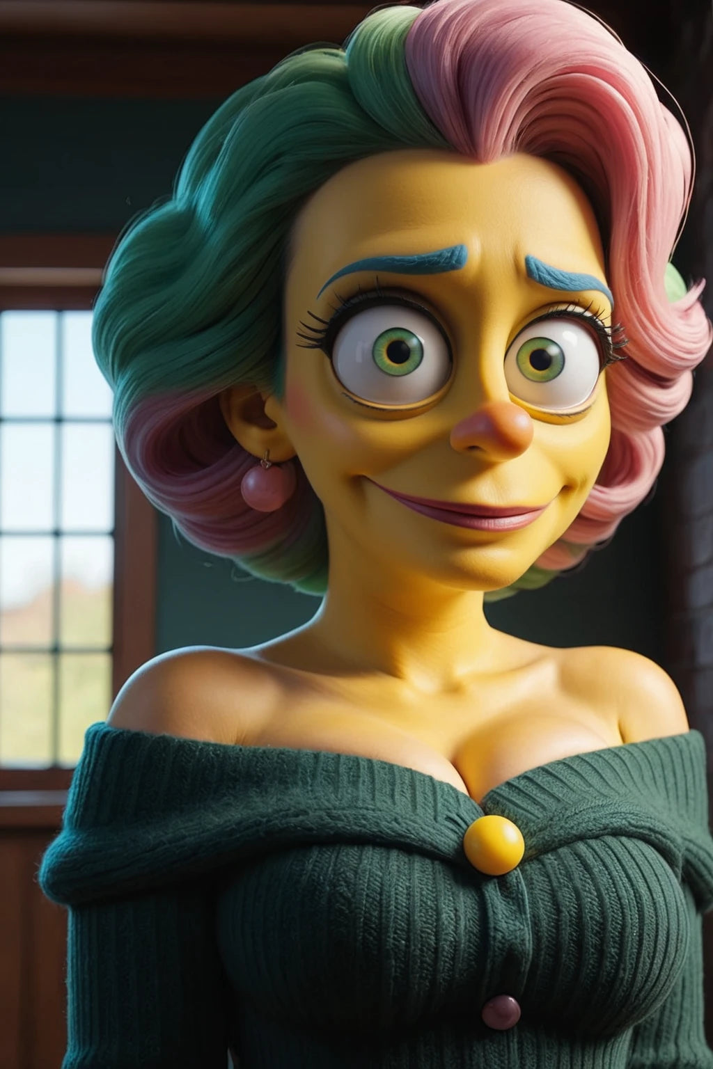Digitalized Arts Yellow Skin - Professional 3D Matt Groening Style Animation LoRA Pack