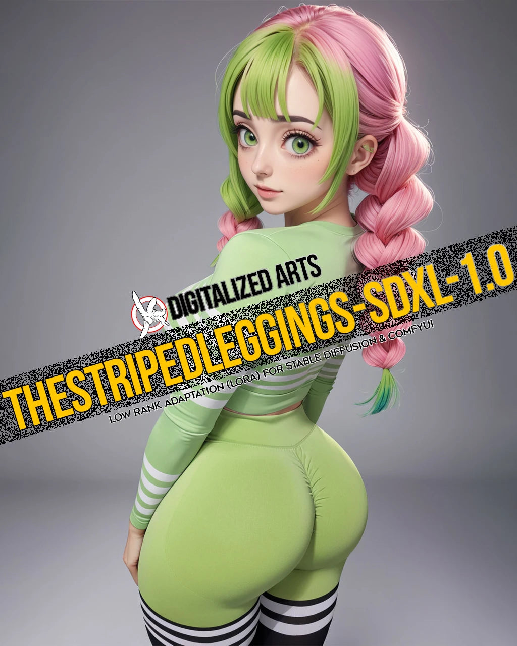 DigitalizedArts StripedLeggings - Professional Apparel & Pattern Overlay LoRA