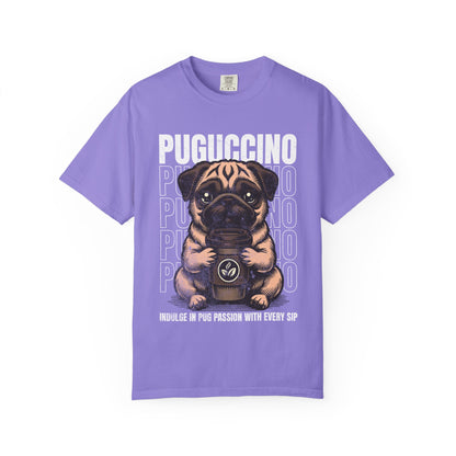 FPD - Puguccino Funny Pug Coffee T-Shirt | Indulge In Pug Passion Cute Dog Cappuccino Graphic Tee | Pet Lover Gift Shirt