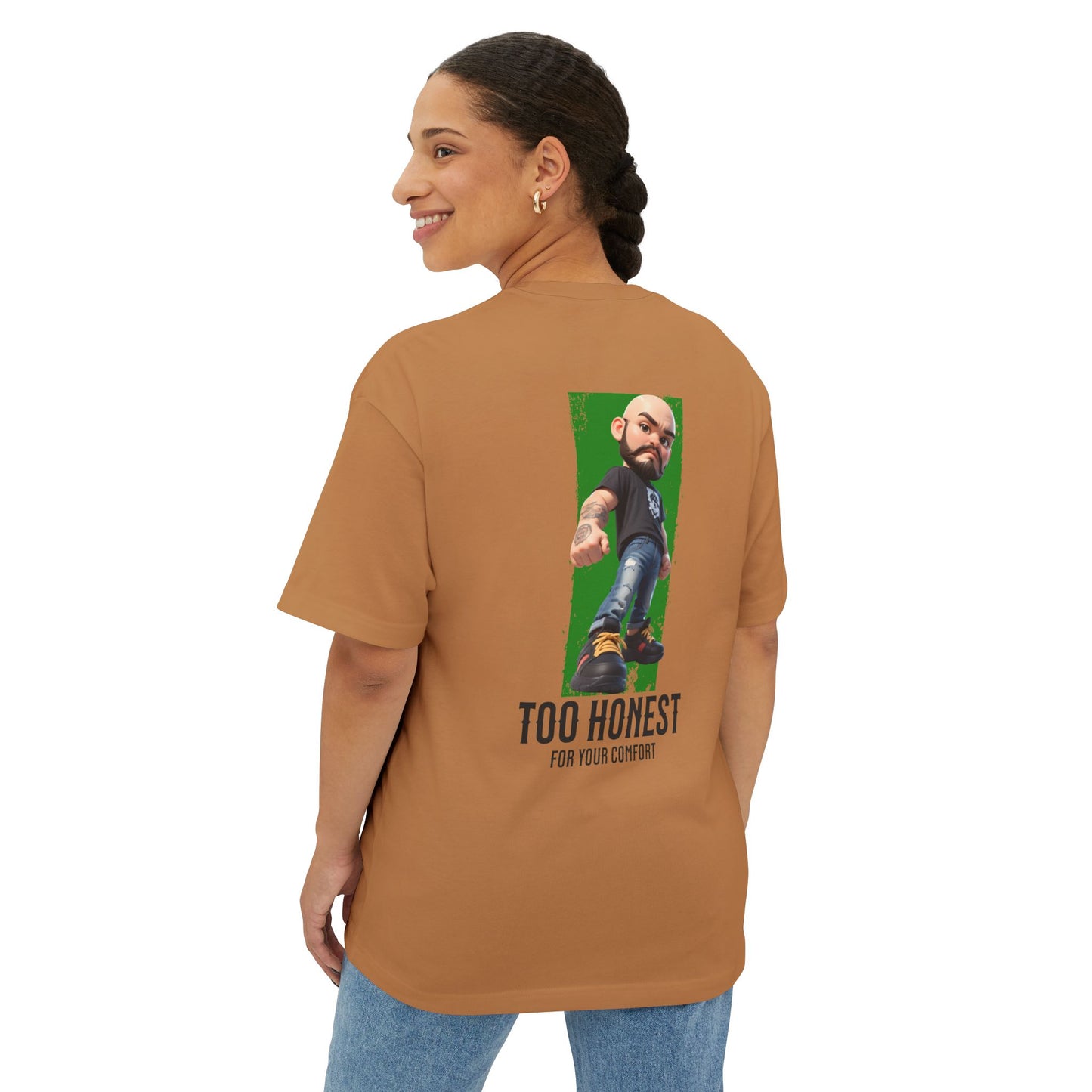 Oversized Graphic Tee – “Too Honest For Your Comfort” - BPD