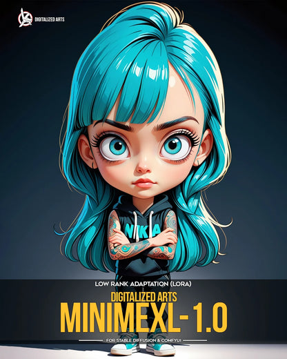 Digitalized Arts MiniMe - Professional 3D Chibi & Miniature Stylized Character LoRA Pack