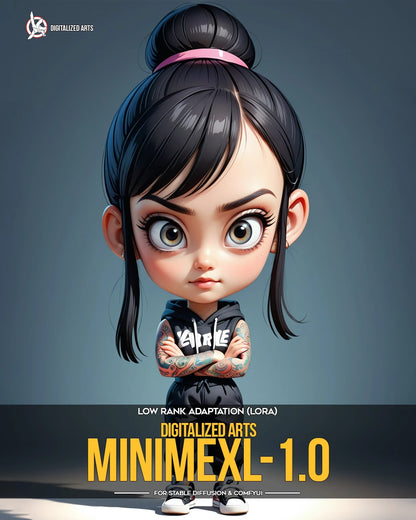 Digitalized Arts MiniMe - Professional 3D Chibi & Miniature Stylized Character LoRA Pack