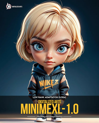 Digitalized Arts MiniMe - Professional 3D Chibi & Miniature Stylized Character LoRA Pack