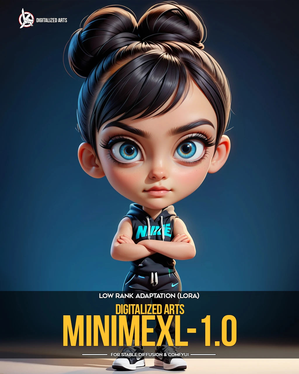 Digitalized Arts MiniMe - Professional 3D Chibi & Miniature Stylized Character LoRA Pack