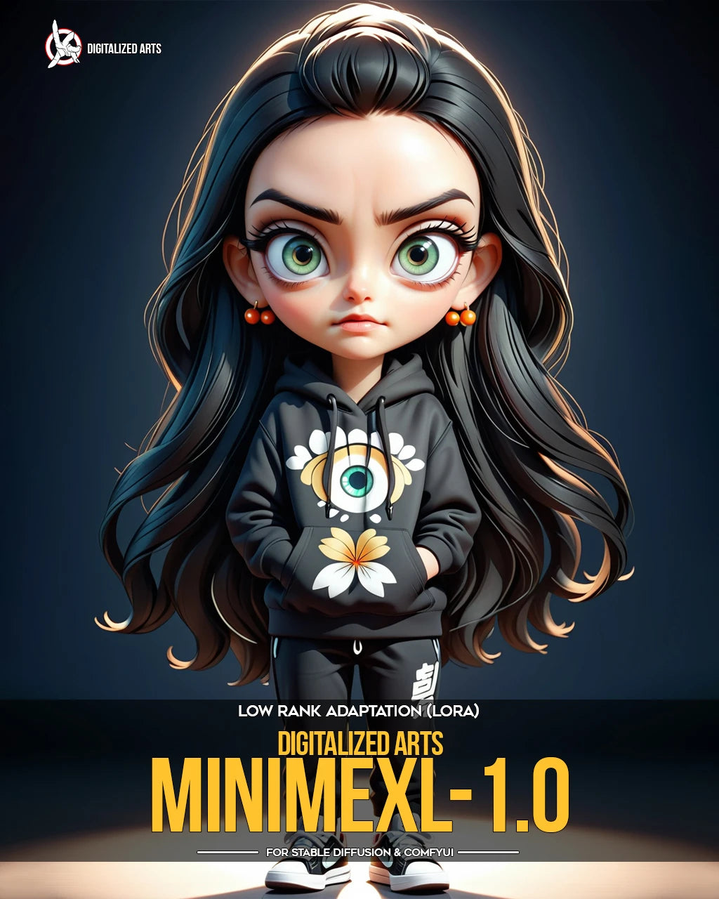 Digitalized Arts MiniMe - Professional 3D Chibi & Miniature Stylized Character LoRA Pack