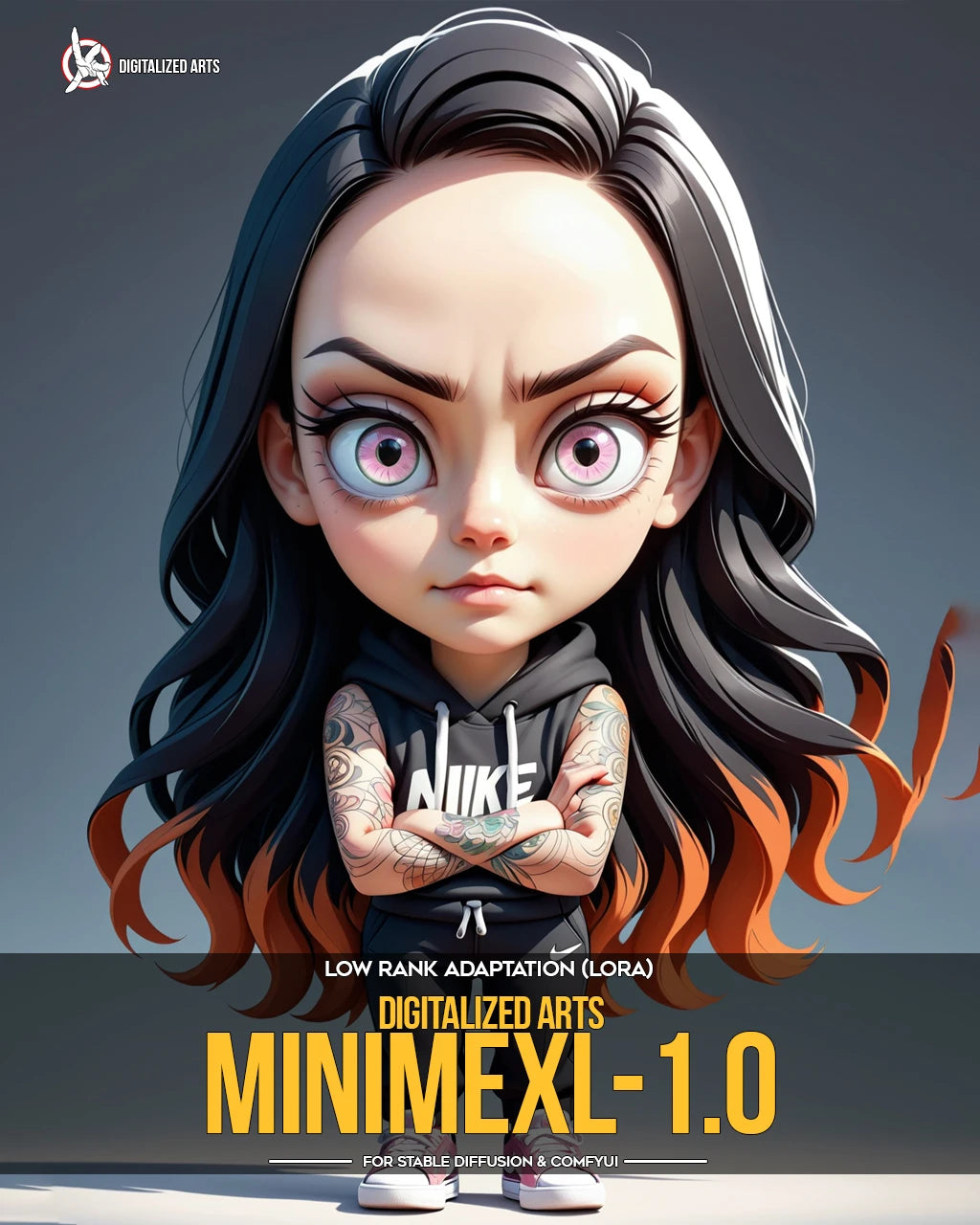 Digitalized Arts MiniMe - Professional 3D Chibi & Miniature Stylized Character LoRA Pack