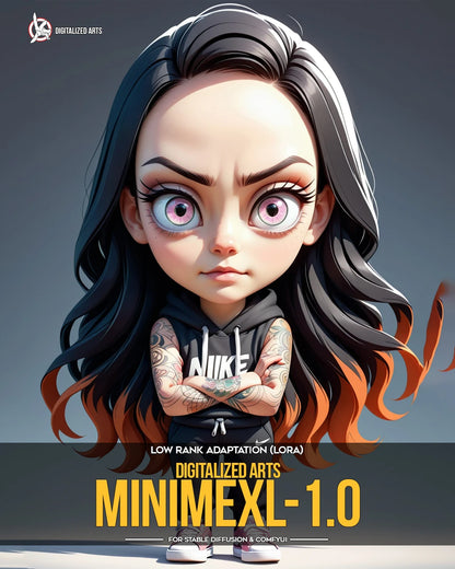 Digitalized Arts MiniMe - Professional 3D Chibi & Miniature Stylized Character LoRA Pack