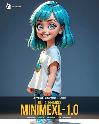 Digitalized Arts MiniMe - Professional 3D Chibi & Miniature Stylized Character LoRA Pack