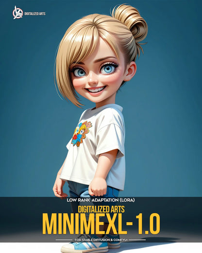 Digitalized Arts MiniMe - Professional 3D Chibi & Miniature Stylized Character LoRA Pack