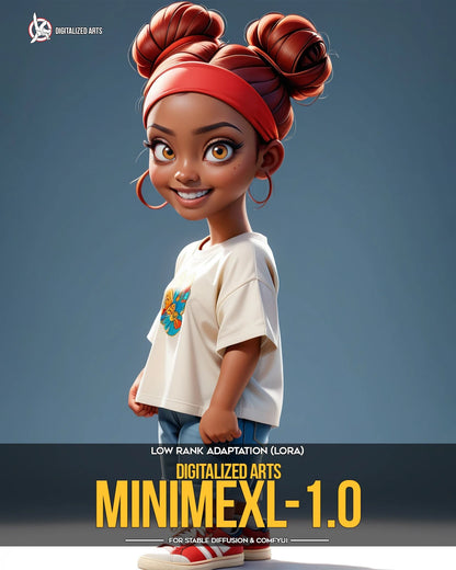 Digitalized Arts MiniMe - Professional 3D Chibi & Miniature Stylized Character LoRA Pack