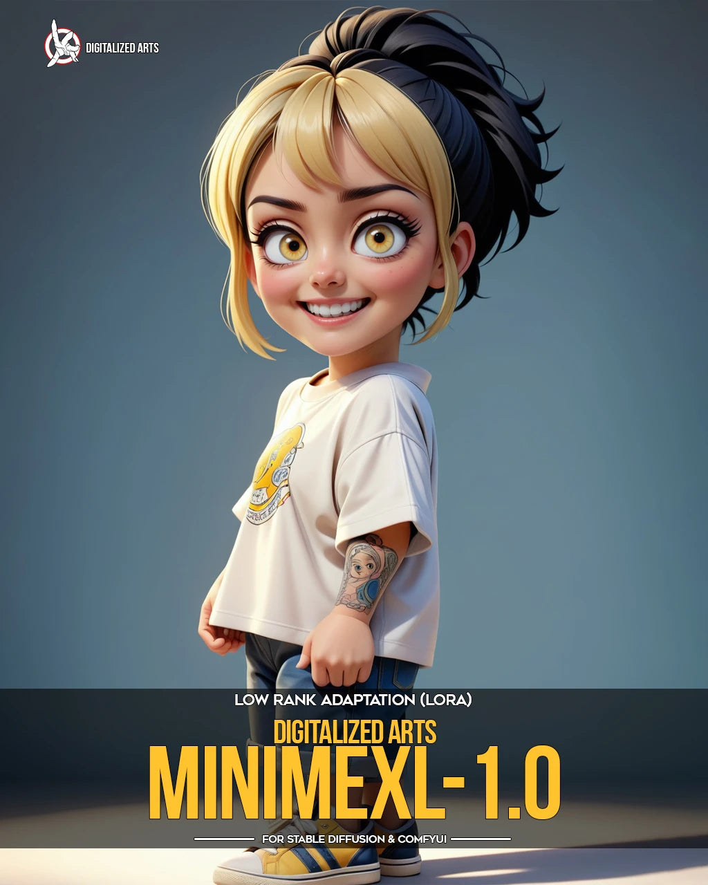 Digitalized Arts MiniMe - Professional 3D Chibi & Miniature Stylized Character LoRA Pack