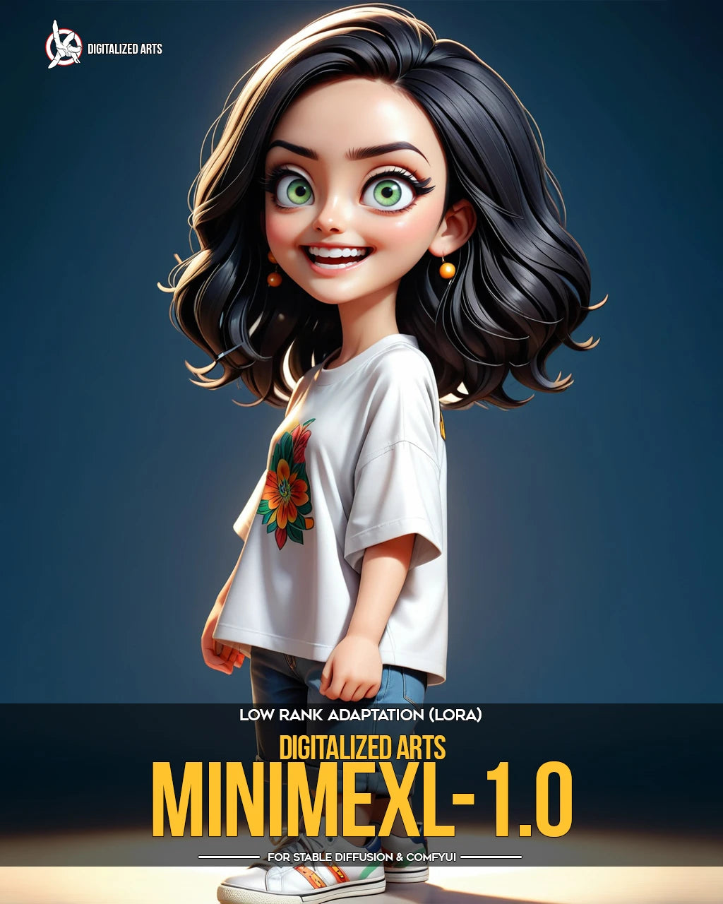 Digitalized Arts MiniMe - Professional 3D Chibi & Miniature Stylized Character LoRA Pack