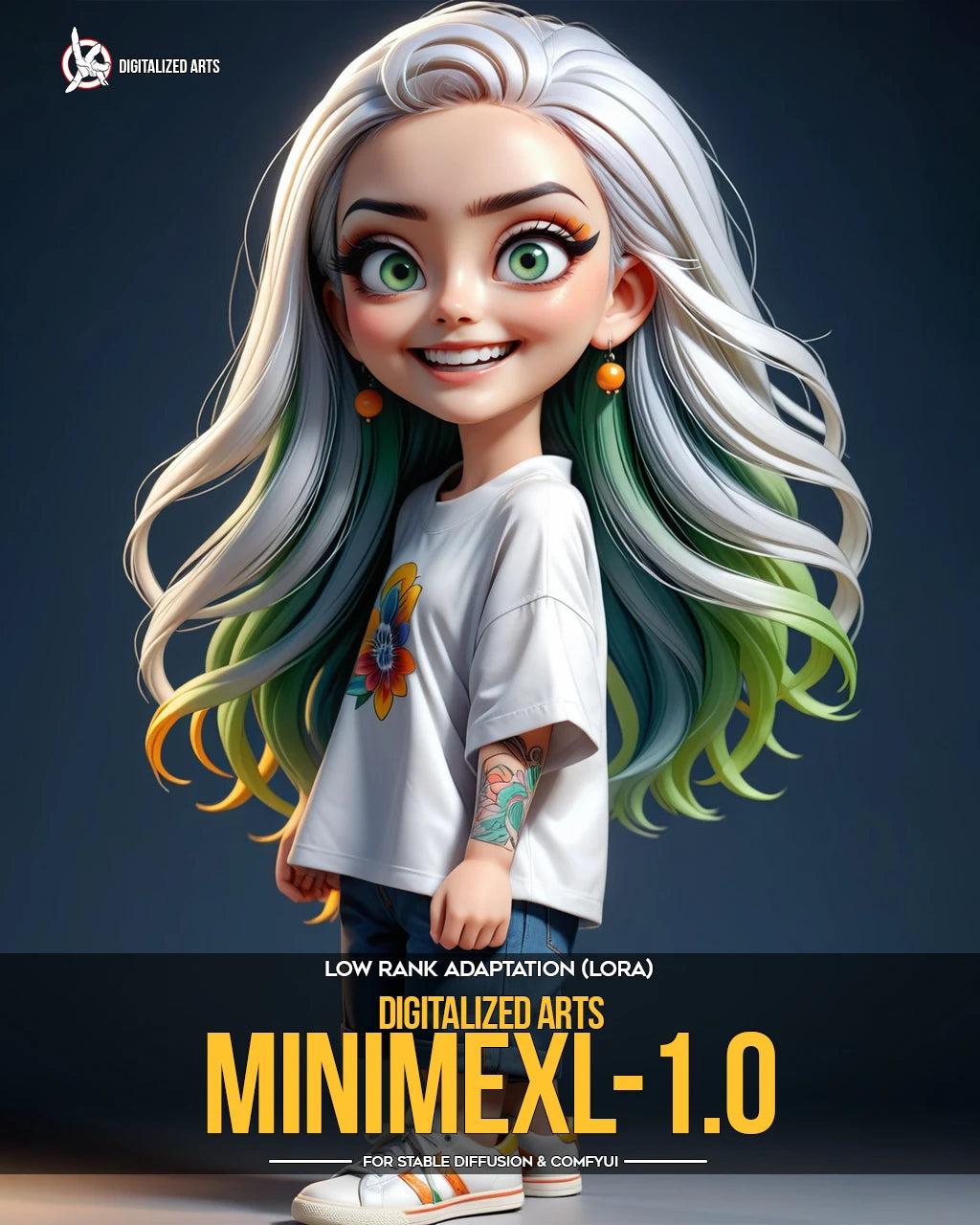 Digitalized Arts MiniMe - Professional 3D Chibi & Miniature Stylized Character LoRA Pack