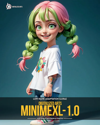 Digitalized Arts MiniMe - Professional 3D Chibi & Miniature Stylized Character LoRA Pack