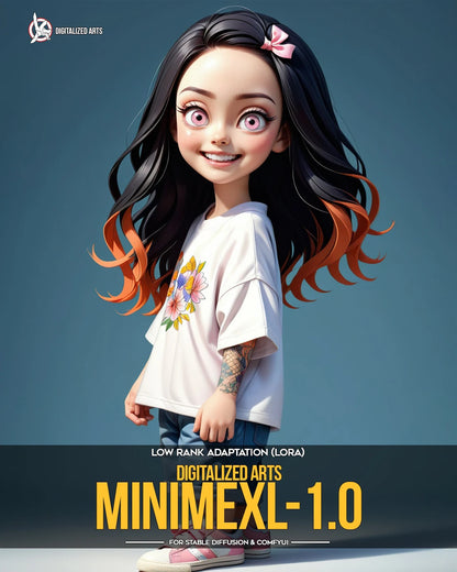 Digitalized Arts MiniMe - Professional 3D Chibi & Miniature Stylized Character LoRA Pack