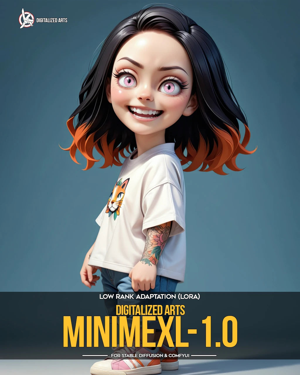 Digitalized Arts MiniMe - Professional 3D Chibi & Miniature Stylized Character LoRA Pack